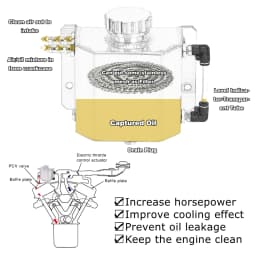 1L/2L Square Engine Coolant Radiator Overflow Oil Catch Can Reservoir Oil Fuel Tank With Drain Plug Breather Aluminum