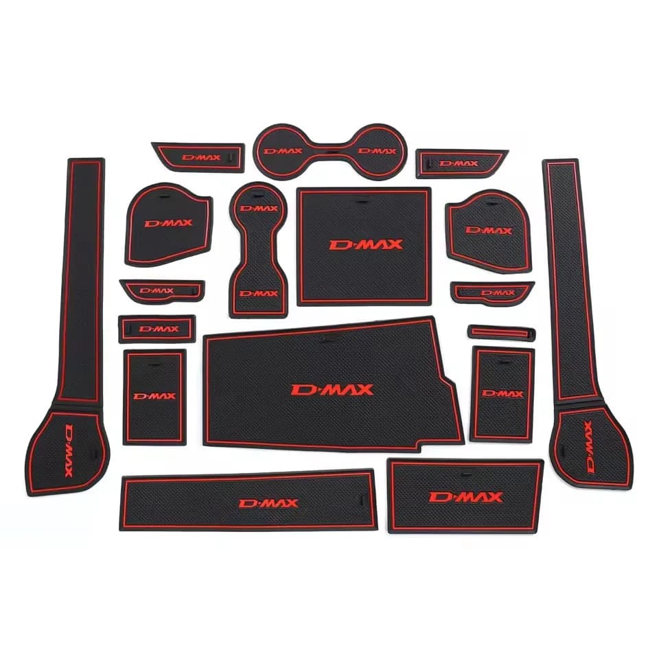for ISUZU D-MAX 2021 - 2024 PVC Anti-Slip Gate Slot Cup Mat Non-Slip Door Groove Pad Car Interior Accessories