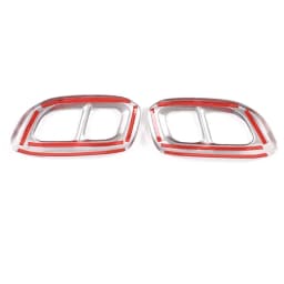 For 2020-2022 Mercedes-Benz GLC GLE GLS W167 X253 X167 stainless steel tail throat exhaust muffler pipe cover paper accessories