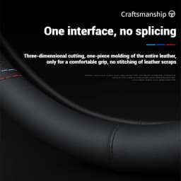 Leather Breathable Car Steering Wheel Cover Anti Slip 38Cm For Mazda 23 CX5 CX30 CX8 CX3 Mazda2 6 5 CX9 BT50 MX5 Car Accessories