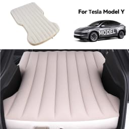 YZ For Tesla Model Y Juniper PVC 2021-2025 Inflatable Mattress Outdoor Camping Inflatable Special Suede Fabric Car Travel Bed