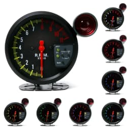 5 Inch RPM Meter Tachometer 11000k With Shift Light Racing Car Gauge 7 Color Backlight 12v For 4 / 6 /8 Cylinder Engine Vehicles