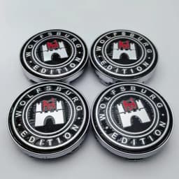 4pcs 60MM Clips 56MM Wolfsburg Logo Emblem Car Wheel Center Caps Rim Hubcaps Cap Wheels Hub Dust Cover Replace Car Accessories