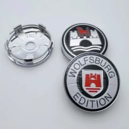 4pcs 60MM Clips 56MM Wolfsburg Logo Emblem Car Wheel Center Caps Rim Hubcaps Cap Wheels Hub Dust Cover Replace Car Accessories
