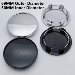 4pcs 69mm Clips 56mm Blank No Logo Car Wheel Center Caps No Badge Wheels Hub Cap Rim Hubcaps Dust Cover Replace Car Accessories