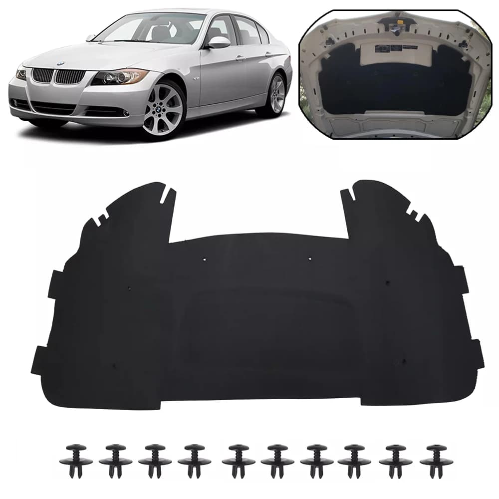 Front Hood Engine Insulation Pad Bonnet Panel Sound Heat Insulation Mat 51487059260 For BMW 3 Series E90 E91 E92 E93 323i 325i