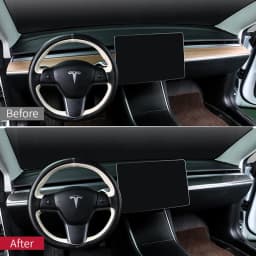 For Tesla Model 3 Y Dashboard Panel Cover Door Trim Decoration Sticker Model3 ABS Carbon Fiber Pattern Decor Accessories