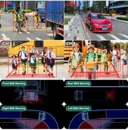 7'' AHD Digital Wireless Touch Screen DVR Record IR Night Vision Reverse Backup Camera 4CH WiFi Monitor For Truck/Trailer/Bus/RV