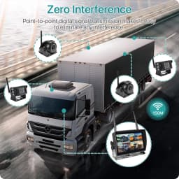 7'' AHD Digital Wireless Touch Screen DVR Record IR Night Vision Reverse Backup Camera 4CH WiFi Monitor For Truck/Trailer/Bus/RV