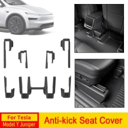 For Tesla Model Y Juniper 2025 2026 Under Seat Corner Guard Seat Slide Rails Protector Cover Anti-Kick Decor Car Accessories