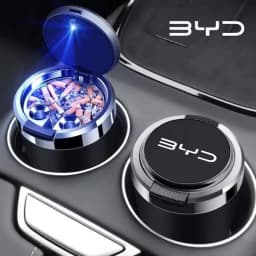 Car Ashtray Cigarette Ash Holds Cup LED Light Automotive Ashtray For BYD Tang F3 E6 Atto Yuan Plus Song Max Han accessories