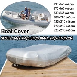 Inflatable Boat Cover V Shape Waterproof Dustproof AntiUV Rain Snow Dinghy Fishing Rubber Boat Marine Boat Universal Kayak Cover