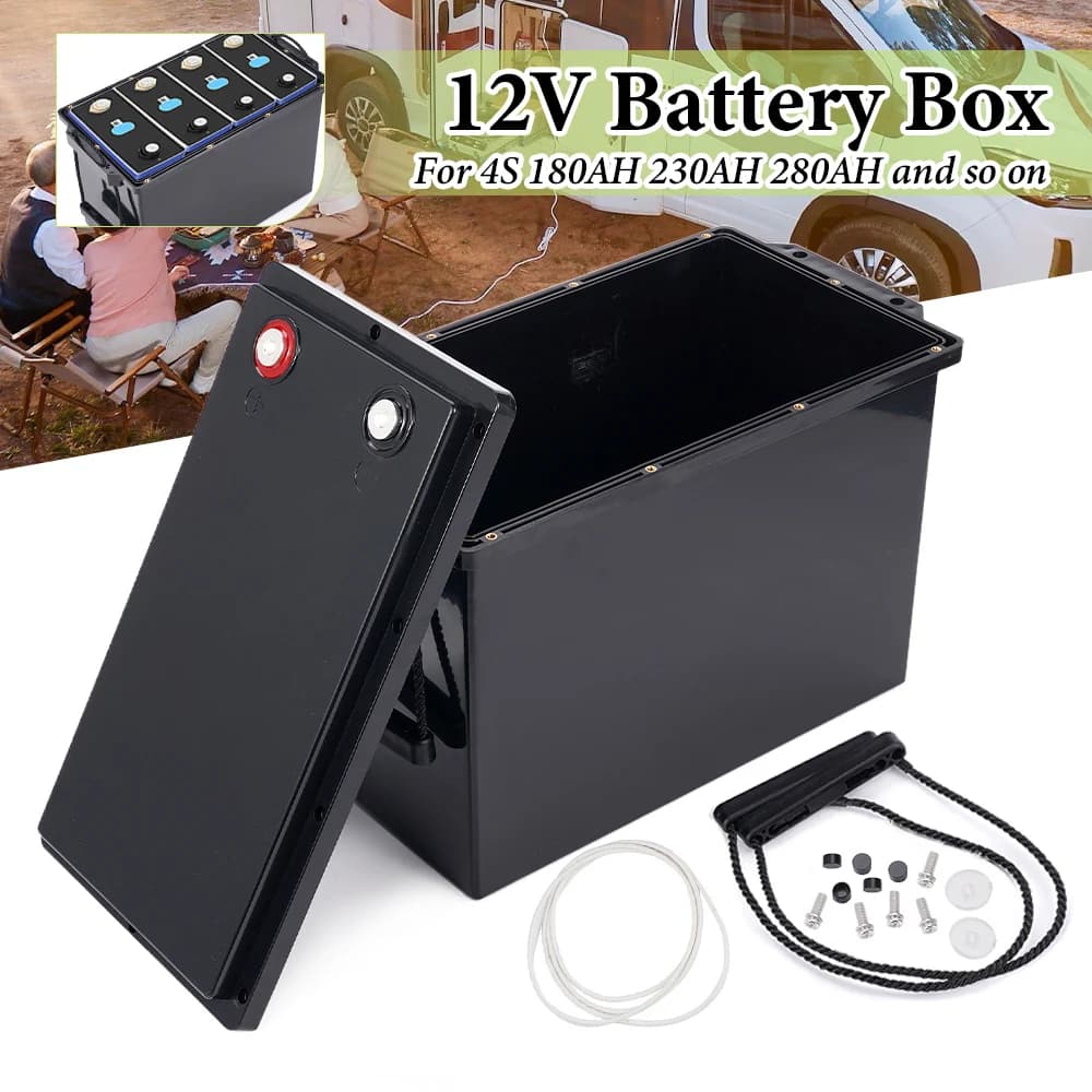 230AH 280AH for 4S Battery Storage Boxes 12V Solar Cells Case RV Yacht DIY Portable Battery Storage Plastic Lithium Battery