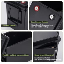230AH 280AH for 4S Battery Storage Boxes 12V Solar Cells Case RV Yacht DIY Portable Battery Storage Plastic Lithium Battery