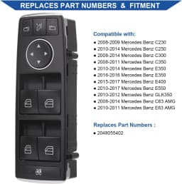 Master Power Window Switch Button Front Driver Side For Benz C230 C300 E350 E63 W212 E-Class W204 C117 G500 G550 C2 A2049055402