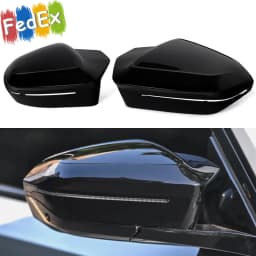 M Style Front Side Mirror Covers Cap Fits BMW I5 G60 G68 G70 2023 2024 2025 Rearview Mirror Shell Gloss Black Left Hand Drive