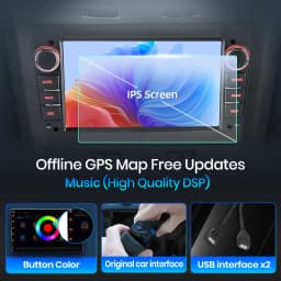 Junsun 7" Android Car Radio For Opel Astra H G J Zafira B Corsa C D Antara Vectra Vivaro Wireless CarPlay Android Auto GPS Navigation Multimedia Player IPS Touch Screen WiFi 4G DSP RDS Bluetooth FM AM SWC DAB Autoradio Stereo Head Unit 2DIN