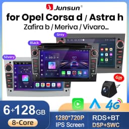 Junsun 7" Android Car Radio For Opel Astra H G J Zafira B Corsa C D Antara Vectra Vivaro Wireless CarPlay Android Auto GPS Navigation Multimedia Player IPS Touch Screen WiFi 4G DSP RDS Bluetooth FM AM SWC DAB Autoradio Stereo Head Unit 2DIN