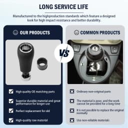 Gear Shift Knob Lever 6 Speed Stick Handball Head Compatible with Classes A, B, C, E, CLK W169, W245, W203, W211