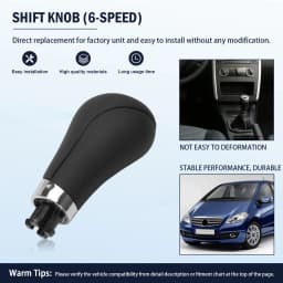 Gear Shift Knob Lever 6 Speed Stick Handball Head Compatible with Classes A, B, C, E, CLK W169, W245, W203, W211