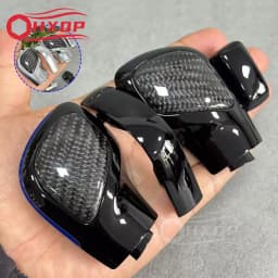 Car Gear Lever Upgrade Carbon Fiber Material Side Cover Suitable for Volkswagen Golf 7 GTI R Tiguan Passat B7 B8