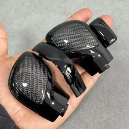 Car Gear Lever Upgrade Carbon Fiber Material Side Cover Suitable for Volkswagen Golf 7 GTI R Tiguan Passat B7 B8