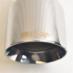 MILLTEK SPORT 304 Stainless Steel Exhaust Tip 2.5 Inch Inlet 4 Inch Outlet 6.9 Inch Long Slant Mount Tailpipe Nozzle