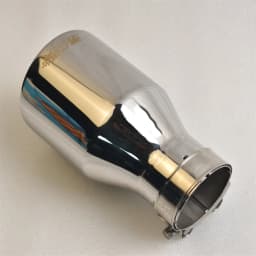 MILLTEK SPORT 304 Stainless Steel Exhaust Tip 2.5 Inch Inlet 4 Inch Outlet 6.9 Inch Long Slant Mount Tailpipe Nozzle