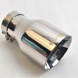 MILLTEK SPORT 304 Stainless Steel Exhaust Tip 2.5 Inch Inlet 4 Inch Outlet 6.9 Inch Long Slant Mount Tailpipe Nozzle