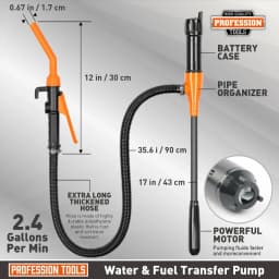 Electric Transfer Pump for Gas Car Portable Battery Powered Transfer Pump Equipment with Gun Mouth for Fuel Oil Gas Water Petrol