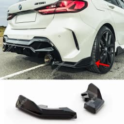 Maxton Style Rear Bumper Side Canard Splitter Diffuser Corner Guard Tuning For BMW 1 Series F40 M Pack M135i 128ti 2019-2024