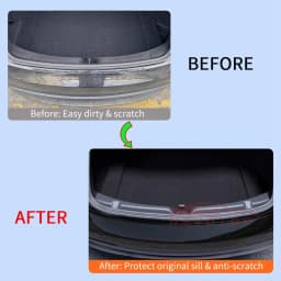 For 2026 2025 2024 Tesla Model 3 Highland Rear Bumper Guard Protector TPE Trunk Bumper Sill Cover Model 3 Highland Accessories