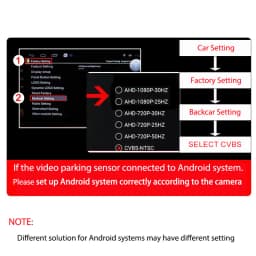 CVBS Video Parking Assistance System | Digital Display Monitor with Radar Detection & Visual Alerts