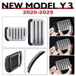For Tesla Model Y YL Juniper 2025 2026 Model 3 Highland Launch Upgrade Foot Rest Cover Brake Pedal Pads Accelerator Anti Slip