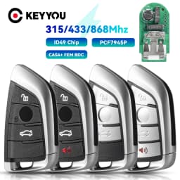 KEYYOU 3/4 Button 315 /433 /868MHZ ID49 pcf7945 Remote Key Keyless Entry fob for BMW F FEM CAS4 5 7 Series X5 X6 2014+