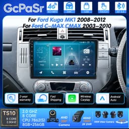 Android 16 For Ford Kuga MK1 2008-2012 For Ford C-MAX CMAX 2003-2010 Car Radio GPS 2k Screen Carplay 4G Wifi Stereo Video DSP BT
