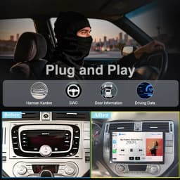 Android 16 For Ford Kuga MK1 2008-2012 For Ford C-MAX CMAX 2003-2010 Car Radio GPS 2k Screen Carplay 4G Wifi Stereo Video DSP BT