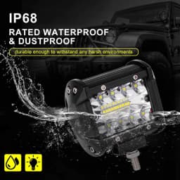 2PCS LED Work Light Pods 4 Inch Off-Road Driving Light Bar 12-24V 2.5‘’ Tow Hitch Mounting Bracket for Truck Trailer SUV Pickup