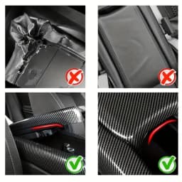 3PCS/Set Car Interior Center Console Armrest Box Panel Trim Sticker Carbon Fiber Look Fit For Honda Civic 2016 2017 2018-2021