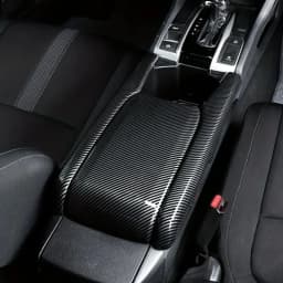 3PCS/Set Car Interior Center Console Armrest Box Panel Trim Sticker Carbon Fiber Look Fit For Honda Civic 2016 2017 2018-2021
