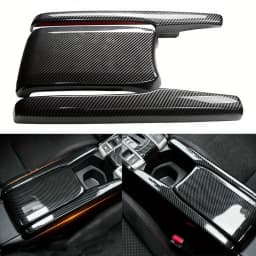 3PCS/Set Car Interior Center Console Armrest Box Panel Trim Sticker Carbon Fiber Look Fit For Honda Civic 2016 2017 2018-2021