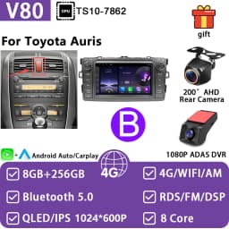 Car Radio For Toyota Corolla E140/150 2007-2013 For Toyota Auris E150 2006-2012 Android Auto Multimedia Player GPS Navigation 4G