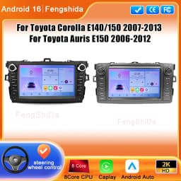 Car Radio For Toyota Corolla E140/150 2007-2013 For Toyota Auris E150 2006-2012 Android Auto Multimedia Player GPS Navigation 4G