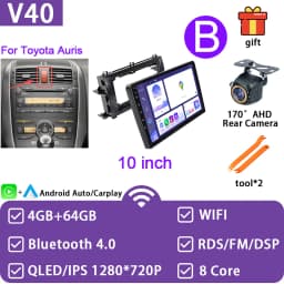 Car Radio For Toyota Corolla E140/150 2007-2013 For Toyota Auris E150 2006-2012 Android Auto Multimedia Player GPS Navigation 4G