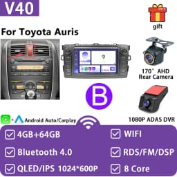 Car Radio For Toyota Corolla E140/150 2007-2013 For Toyota Auris E150 2006-2012 Android Auto Multimedia Player GPS Navigation 4G