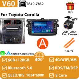 Car Radio For Toyota Corolla E140/150 2007-2013 For Toyota Auris E150 2006-2012 Android Auto Multimedia Player GPS Navigation 4G