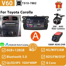 Car Radio For Toyota Corolla E140/150 2007-2013 For Toyota Auris E150 2006-2012 Android Auto Multimedia Player GPS Navigation 4G