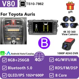 Car Radio For Toyota Corolla E140/150 2007-2013 For Toyota Auris E150 2006-2012 Android Auto Multimedia Player GPS Navigation 4G