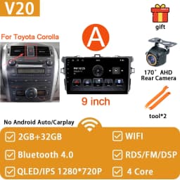 Car Radio For Toyota Corolla E140/150 2007-2013 For Toyota Auris E150 2006-2012 Android Auto Multimedia Player GPS Navigation 4G