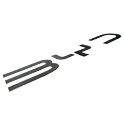 Glossy Black 3D Badge Logo Sticker for BYD Shark 6 Trunk Standard Automobile Decoration Accessory